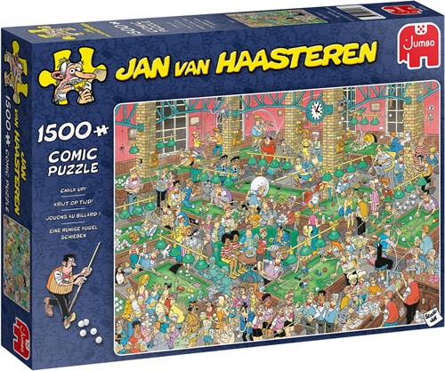 Jumbo Spiele Jan van Haasteren Puzzle 1500 Teile – Chalk Up – ab 12 Jahren – Comic Puzzle