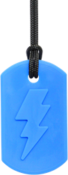 Ark Therapeutics Kaukette Spielzeug Bolt Bite Lightning blau XXT Kauwketting met bliksemschichtmotief, geschikt om met de voortanden op te kauwen.