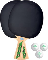 Schildkröt Tischtennis Set Speedy Fetzner 400 FSC Holz 2 Schläger 3 Bälle