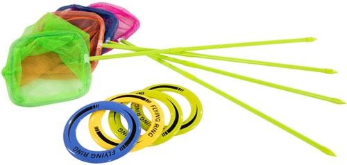 Lobbes Frisbee Wettkampfset Outdoor Spielzeug mit Fangnetzen-2