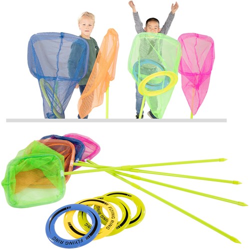 Lobbes Frisbee Wettkampfset Outdoor Spielzeug mit Fangnetzen-3