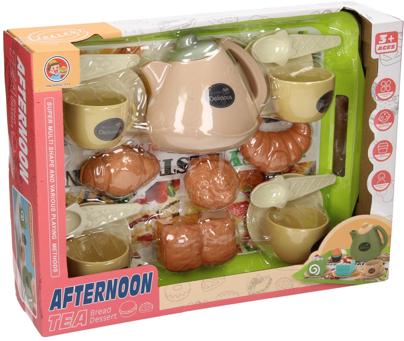 analdildo anleitung Dienblad Spielessen Frühstücks- und Teeset Spielzeug für Kinder Planet  Happy DE