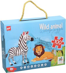Legpuzzle wilde Tiere Karton 100 Teile pädagogisches Spielzeug