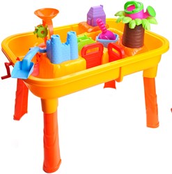 Zand- und Wassertisch Spielset mit Zubehör - mehrfarbiges Kunststoff