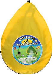 Faltbare Tore Fußball Hockey Set mit Ball und Pumpe multicolor