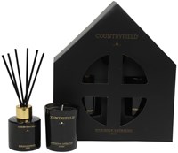 Countryfield Geschenkbox schwarz Duftstäbchen und Kerze 19,5x6,5x22cm