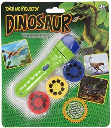Lobbes Projektions-Taschenlampe Dino Spielzeug mit 24 Dino-Bildern