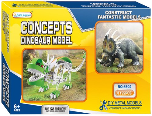 Lobbes Metall-Bausatz Dino Triceratops Konstruktionsspielzeug