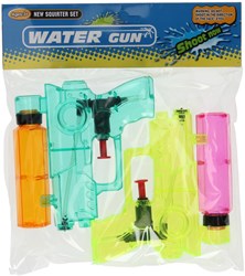 Transparente Wasserpistolen Spielzeug Set - 2 Stück - bunter Wasserspaß