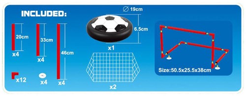 Air Soccer Set komplett Fußballspiel mit 2 Toren und Air Soccer Ball-3