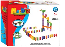 Kugelbahn Domino Set Spielzeug - 79-teiliges Kugelbahn Spiel