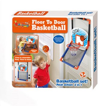 Lobbes Basketballbrett Spielzeug für Tür und Boden - Basketballset