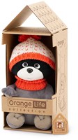 Orange Toys Plüsch Waschbär mit orangefarbener Mütze - Kuscheltier