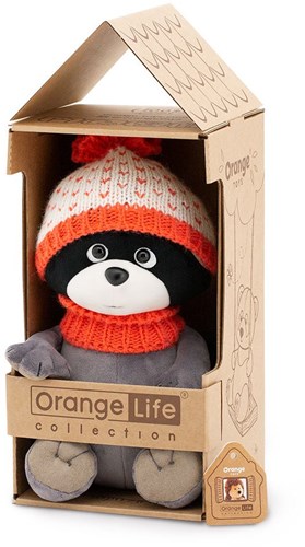Orange Toys Plüsch Waschbär mit orangefarbener Mütze - Kuscheltier