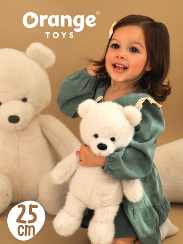 Orange Toys Teddybär Kuscheltier weiß - Plüschbär Spielzeug 34 cm-2