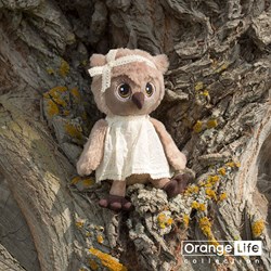 Orange Toys Plüsch Eule mit Kleid und Haarband - Kuscheltier Spielzeug