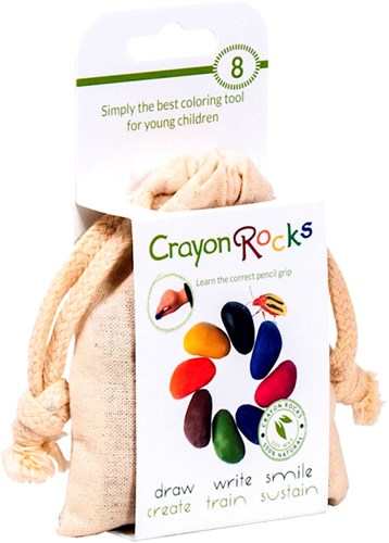 Crayon Rocks Wachsmalsteine im Baumwollbeutel - 8 Farben kreativ-2