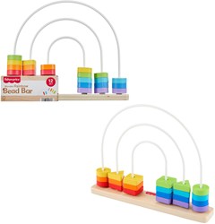 Fisher-Price Holz-Regenbogen-Abakus Lernspielzeug für Kinder
