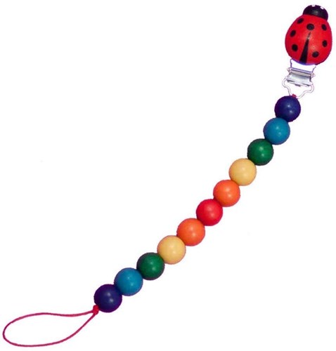 nic Schnullerkette Holz bunt Baby Zubehör 27 cm