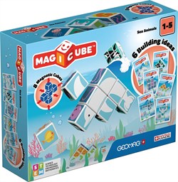 Geomag MagiCube Sea Animals - Magnetisches Konstruktionsspielzeug Meerestiere 8 Stück