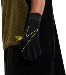 Speedo Neopren-Schwimmhandschuhe - Open Water - Schwarz/Gelb - Large