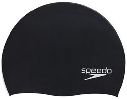Speedo Schwimmkappe Biofuse schwarz für Erwachsene - bequeme Passform