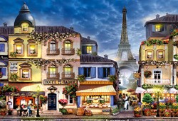 Wooden City Puzzels Wooden puzzle Breakfast in Paris XL 600