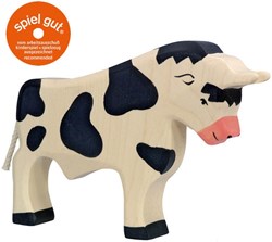 Holztiger Holz Stier schwarz - Spielfigur nachhaltiges Spielzeug
