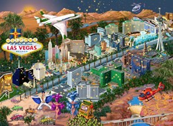 Wooden City Puzzels Wooden puzzle Welcome to Las Vegas XL750