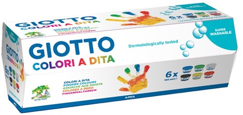 GIOTTO Dita Fingermalfarbe im Set 6 Farben à 100 ml