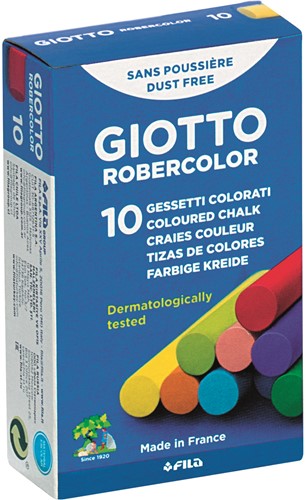 Giotto Schoolbordkrijt Stofvrij Meerkleurig - 10 stuks