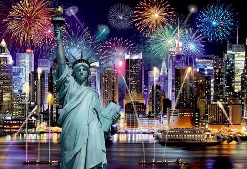 Wooden City Puzzels Wooden puzzle New York by night L 400
