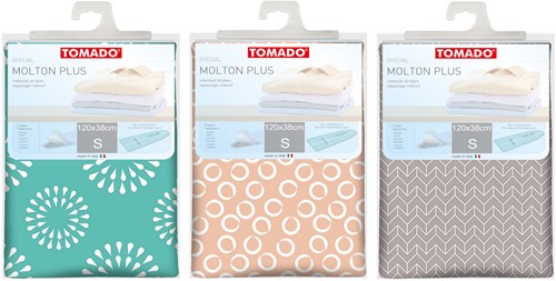 Tomado Bügelbrettbezug Molton Plus - Baumwolle - 120x38cm - extra dick