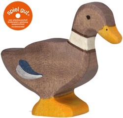 Holztiger Holzente - Spielfigur für Kinder und fantasievolles Spiel