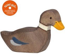 Holztiger Holz Ente Spielfigur braun FSC Spielzeug