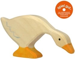 Holztiger Gans, fressend, 80028