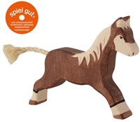 Holztiger Pferd, laufend, dunkelbraun, 80034