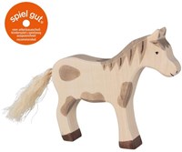 Holztiger Pferd, stehend, gefleckt, 80037