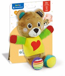 Clementoni Kuscheltier Babyspielzeug - Plüschbär - multisensorisch