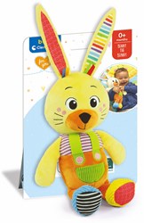 Clementoni - Baby Kuschel Hase - Plüsch Spielzeug - Benny the Bunny - sensorisch