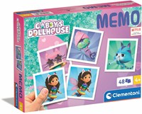 Clementoni Memory Spiel Gabby's Dollhouse - Lernspiel für Kinder 48 Karten