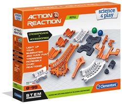 Clementoni Konstruktionsspielzeug Action & Reaction Kreuzungen Erweiterungsset Murmelbahn