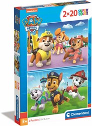 Clementoni Puzzle Paw Patrol - 2x20 Teile Karton Kinderpuzzle
