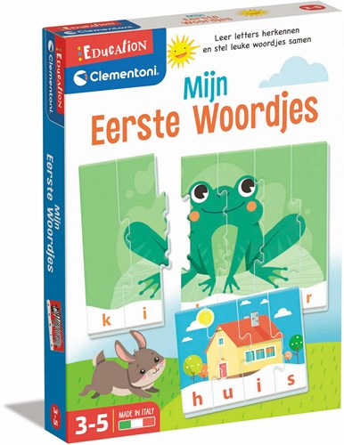 Clementoni Lernspielzeug - Erste Wörter lernen - bunte Puzzles für Kinder