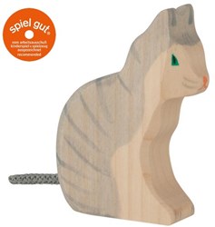 Holztiger Katze, sitzend, 80055