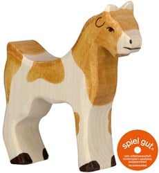 Holztiger Holz Ziege Spielfigur handgefertigt nachhaltiges Spielzeug