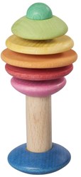 nic Holzrassel Babyspielzeug biologisch bunt Geräusch