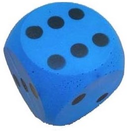 Twisk Schaumstoffwürfel blau 16 cm - großes Würfelspiel Spielzeug-2