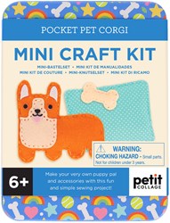 Petit Collage Bastelset Corgi - Mini Filz Nähset für Kinder