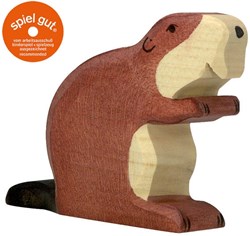Holztiger Holz Biber Spielfigur nachhaltiges handgefertigtes Spielzeug